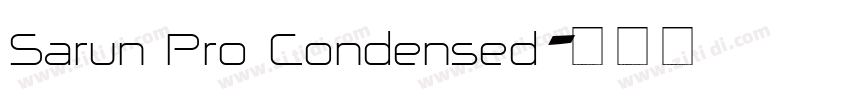Sarun Pro Condensed字体转换